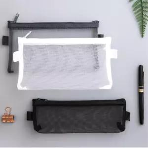 필통 메이크업 학생 망사주머니 메쉬파우치 3개 샤워장