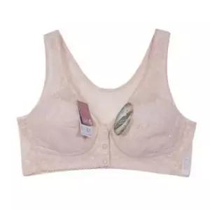 B컵 브라 앞버튼 플라워 쏘로사떼 망사 노몰드 EAS