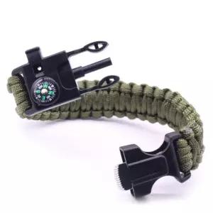 캠핑 등산 비상팔찌 생존 나침반휘슬팔찌 파라코드