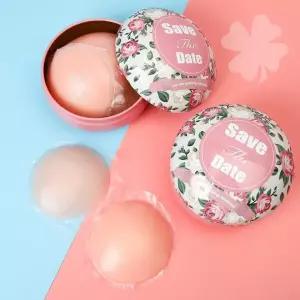 핑크케이스 니플패치 7쌍 유두가리개 실리콘 투명 브라