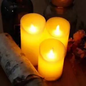 [데코] LED 선물 세트 3종 분위기 양초 조명 캔들 투명 무드등