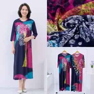 엄마옷 마미소 소프트 홈웨어 원피스 국내생산 롱 7부 루즈핏 할머니 빅사이즈 40 70 마담 중년 여성 옷