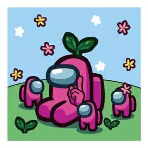 어몽어스 RAINBOW시리즈 플라워 보석십자수 캔버스 25x25cm