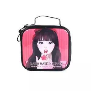 봄신상 에나멜 일러스트 화장품 파우치 중 사이즈