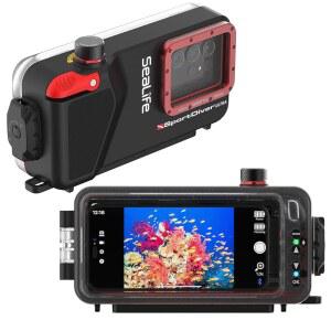 SeaLife 스포츠다이버 울트라 수중 스마트폰 스쿠버 하우징 u2013 130인치로 잠수, 방수 사진 촬영, 간편한 카메라 제어, 누수 경보 기능, 대부분의 휴대폰에 적합
