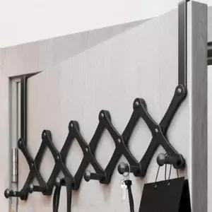 [생활] 자바라 6구 방문 가방 걸이 도어 후크 옷걸이 블랙