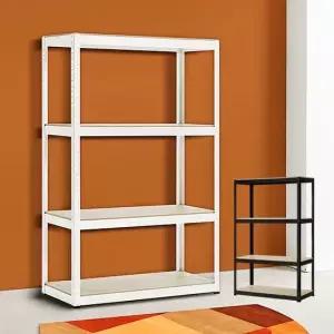 무볼트앵글90 4단 150 철제수납선반장 베란다창고정리 철제선반 벽선반 다용도선반 코너장