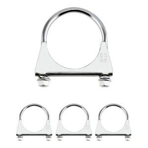 QWORK 아연 도금 탄소강 U-볼트 클램프 2.5