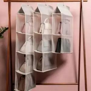 [생활] 가방 핸드백 정리대 정리함 그레이 모자 보관 수납 4단