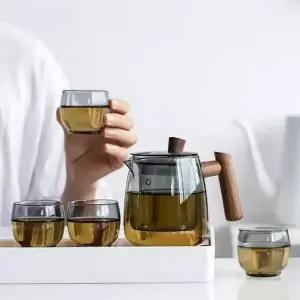 로하티 YZ73SS50 차와무드 내열유리 차포트 찻잔세트 티팟