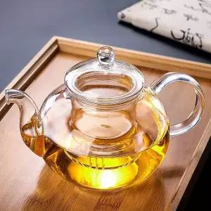 클래식 QU79TZ86 내열 유리 찻주전자 티폿 차우림 티팟 1.2L