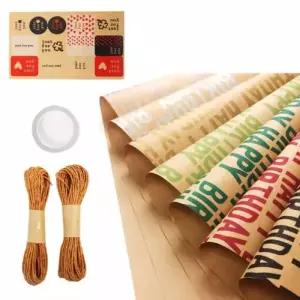 크라프트 포장지 세트 생일 축하 기념일 포장재 재료 선물료