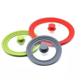 실리콘 KU64UQ59 후라이팬 뚜껑 냄비 프라이팬 덮개 16-20cm