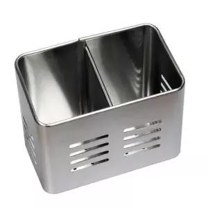 [RIZPICK]스텐 2칸 물빠짐 수저꽂이 키친 수저함 수저통 수저정리함