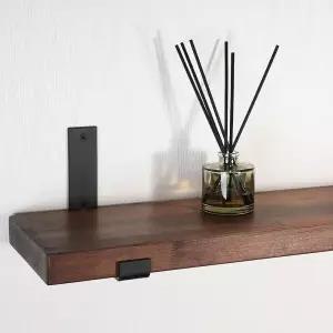 벽걸이 책꽂이용 콘스단 플로팅 선반 침실 욕실 거실 키친 USA 그로운 솔리드 원목 다크 메이플