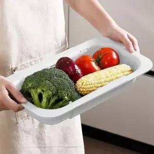 [RIZPICK]모던 슬라이딩 물빠짐 싱크선반 채반 거치대 트레이