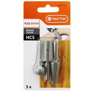 TACTIX 목공용 로타리바3p (생크6mm) 447121 홈파기날