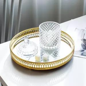 골드 미러 트레이 화장품 정리함 소품 수납 정리대