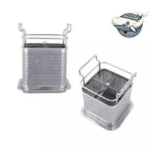 [RIZPICK]스텐 주방 수저 정리함 다용도 소품 보관함