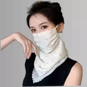 쉬폰 플라워 멀티스카프 여름마스크 목마스크 쿨워머