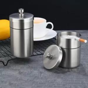 [반려] 튼튼한 냄새 차단 304 스텐 두껑 재떨이 야외 가정용