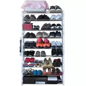 간편조립식 오픈형 9단 신발장 smile 정리 활용 선반 구두