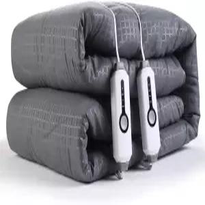 써니 히트 전기 매트리스 패드 킹 사이즈 78인치 x80인치 4 난방 레벨 및 10시간 자동 차단 탄력 있는 딥