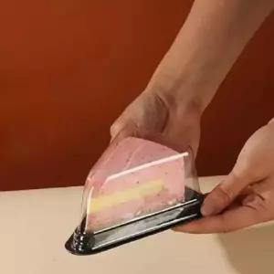 조각 케이크 상자 삼각형박스 A형 블랙 케이스 투명 용기 00개 미니 세트