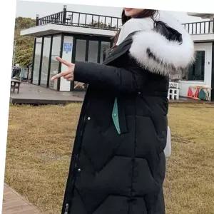후드집업패딩 여성 겨울 페이크털 후드 집업 하프 롱 패딩 코트