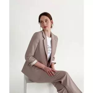 [에꼴드파리] (미센스)원버튼 체/솔 자켓 KP101ZMB64JKP101Z 원버튼체/솔자켓 [P003793370]