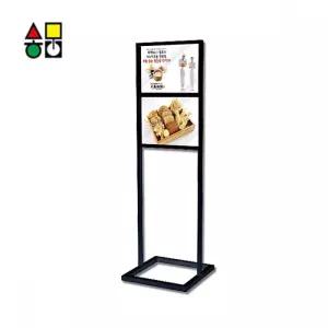 삼화 모던 블랙 삽입식 입간판 A3 가로 2단 MD2B-2 포스터 진열 광고 소품 배너