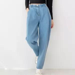 여자핀턱배기청바지 연청 1P 오버핏 스판 데님청바지 aRP6+9CnG