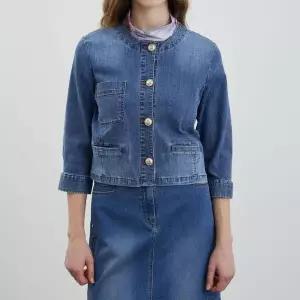 [올리비아로렌] DP01 라운드 청 숏쟈켓 VVBMJ4M3472_P391464294