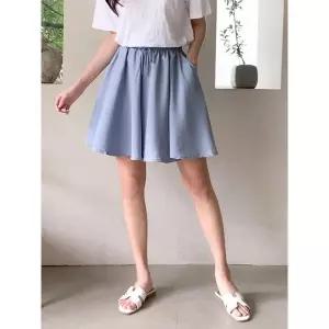 [엄마옷드리다]여성 여름 쿨 플레어 A라인 4부 밴딩 치마바지 반바지 팬츠 미시 캐주얼 휴가룩.._P40372...