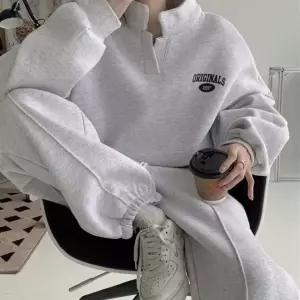 밴딩 투피스 트레이닝 상하세트 카라 오버핏 루즈핏