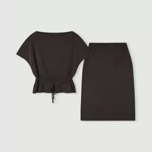 [코인코즈]루즈핏 롱스커트 니트 셋업_CC6MI550