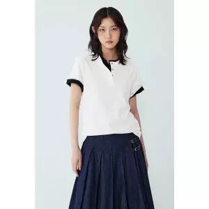 [STUDIO TOMBOY](강남점)헨리넥 절개 반팔 티셔츠( 9105322179AR)