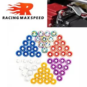 M6 JDM 나사 번호판 볼트 자동차 액세서리 자동차 수정 육각 패스너 펜더 와셔 범퍼 10 개