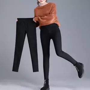 여성 슬림 기모바지 밴딩패츠 일자핏 스키니 융털바지 (HSJ-WDEDF51)