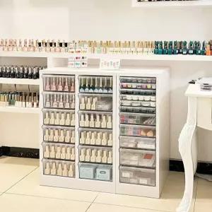 네일샵 서랍장 네일하부장 드레스룸 매니큐어 높이 진열장