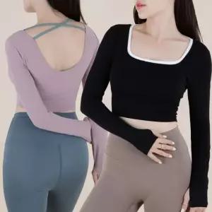 [창고정리] 캡내장 여신핏 백리스 크롭 스포츠브라 탑 요가 필라테스 운동복 (3컬러)