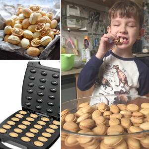 Sonifer-전기 호두 케이크 와플 메이커 24 홀 너트 플레이트 요리 주방 가전 아침 식사 기계 붙지 않는 철