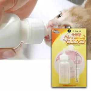 강아지 수유 우유병 세트 1P 세척솔 포함 젖병 퍼피 퍼피젖병