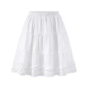 [르샵]데일리 프릴 캉캉 밴딩 미디 스커트 (DQ2WH009A)