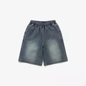 뉴에라 키즈 워시드 스웨트 버뮤다 팬츠 블루 15132076 177278