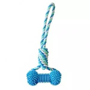 [RIZPICK]강아지 터그놀이 덴탈 로프본 토이 블루 1P 치석관리