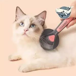 강아지 고양이 원터치 털제거 슬리커 브러쉬