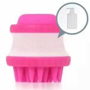 강아지 샴푸 스크럽 마사지 브러쉬 핑크 1P 셀프 목욕 고양이브러쉬