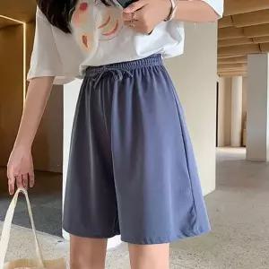 여성 썸머 심플 4부 플리츠반바지 주름 숏팬츠 4커러 (HSJ-WFILGRF)