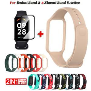 샤오미 스마트 밴드 교체용 시계 스트랩, 레드미 2 용 실리콘 스트랩 팔찌, 8 액티브